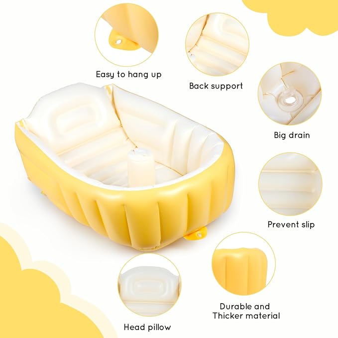 MINK Inflatable Baby Bathtub – Compact, Portable Bath Tub - Image 2