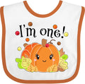 inktastic I'm One- Pumpkin Birthday Autumn Baby Bib by Inktastic