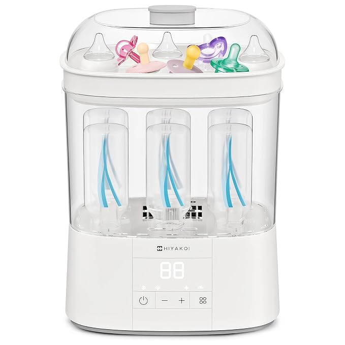 Bottle Sterilizer and Dryer, HIYAKOI Electric Steam Baby Bottle Sterilizer and by HIYAKOI