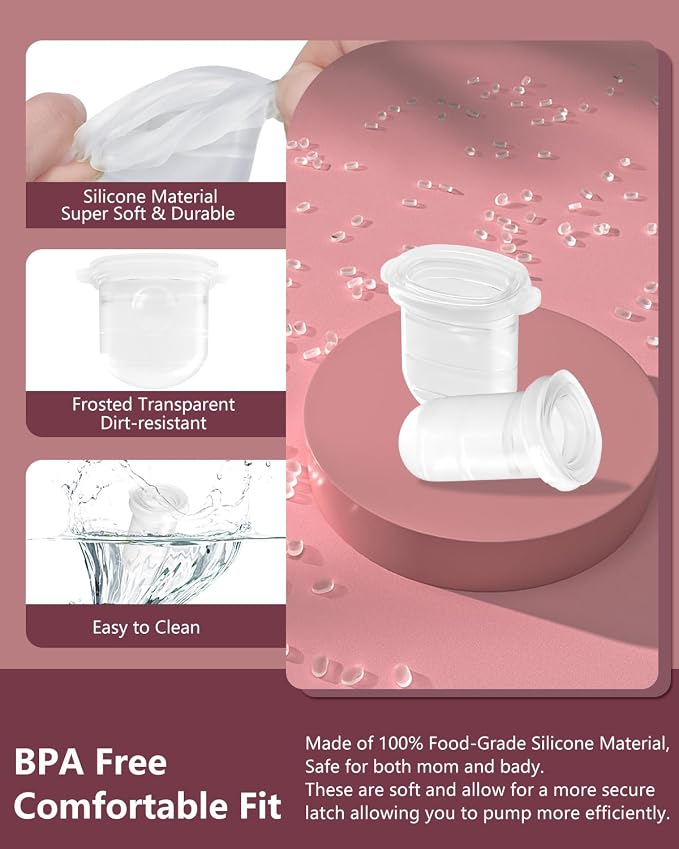 4PC M6 Breast Pump Replacement Accessories, Including 4pcs Silicone Diaphragms - Image 4