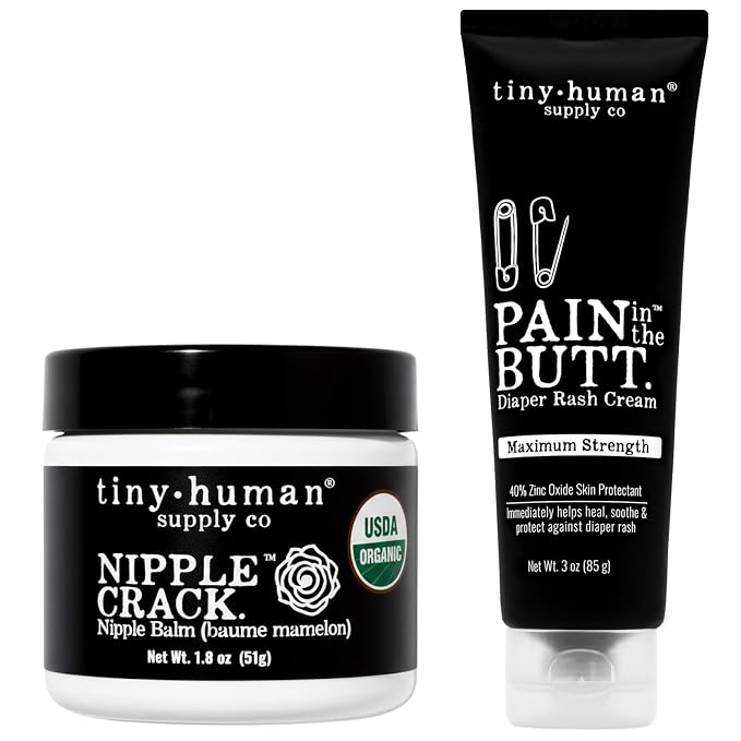 Nipple Crack & Pain in the Butt MAX Diaper Rash Cream by TinyHumanSupplyCo