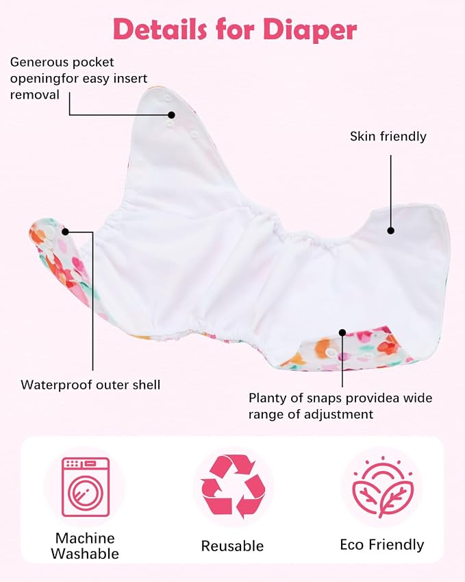 Babygoal Baby Cloth Diaper 6 Pack - Image 3