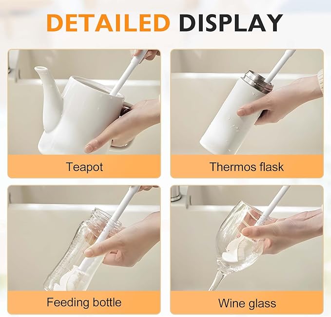 360° Flexible Silicone Bottle Brush - Image 3