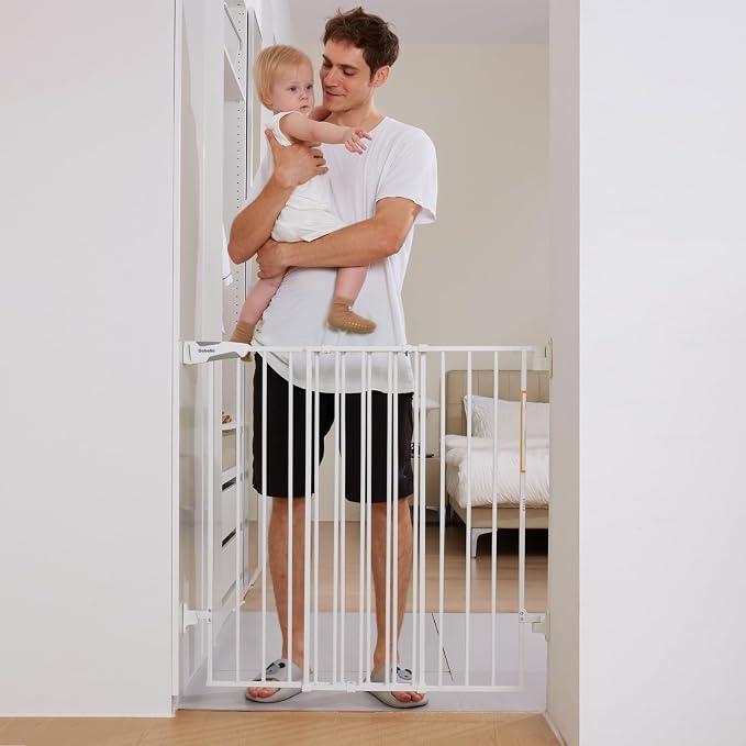 Babelio Baby Gate for Stairs & Doorways, 26-43" W 34" H Extra Tall| No Bottom - Image 6