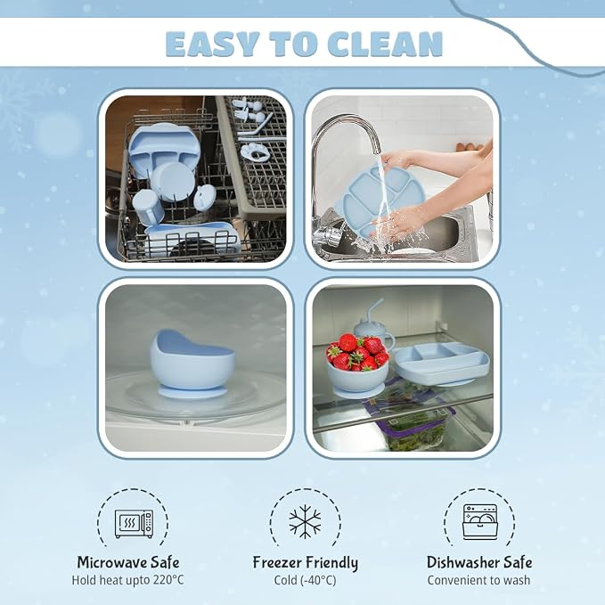 JEVASO Silicone Baby Feeding Set, Baby Led Weaning Supplies, Baby Self Feeding - Image 4