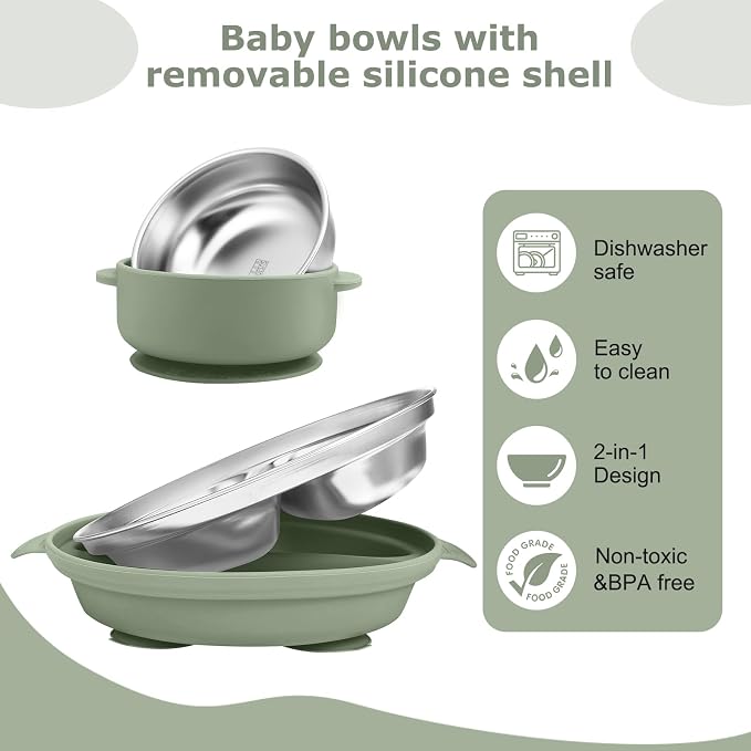Stainless Steel Baby Plate and Bowl - Image 6