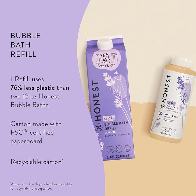 The Honest Company Foaming Bubble Bath Refill Carton | Gentle - Image 3