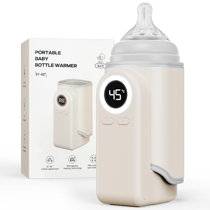 Portable Bottle Warmer for Travel, Precise Temperature Milk Warmer, 10000mAh by Meehuan