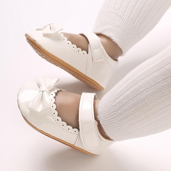 COSANKIM Baby Girls Mary Jane Flats Shoes Anti-Slip Rubber Sole Infant Toddler - Image 2
