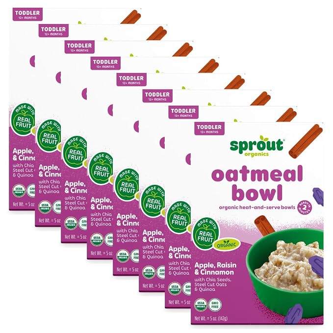 Sprout Organics, Toddler Meal, Apple Raisin Oatmeal by SproutOrganics