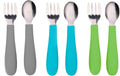 WeeSprout Toddler Utensils, 3 Forks & 3 Spoons, 18/8 Stainless Steel & Food by WeeSprout