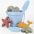Baby Beach Toys for Toddlers 1-3, Collapsible Silicone Beach Bucket Shovel Set by ROHSCE