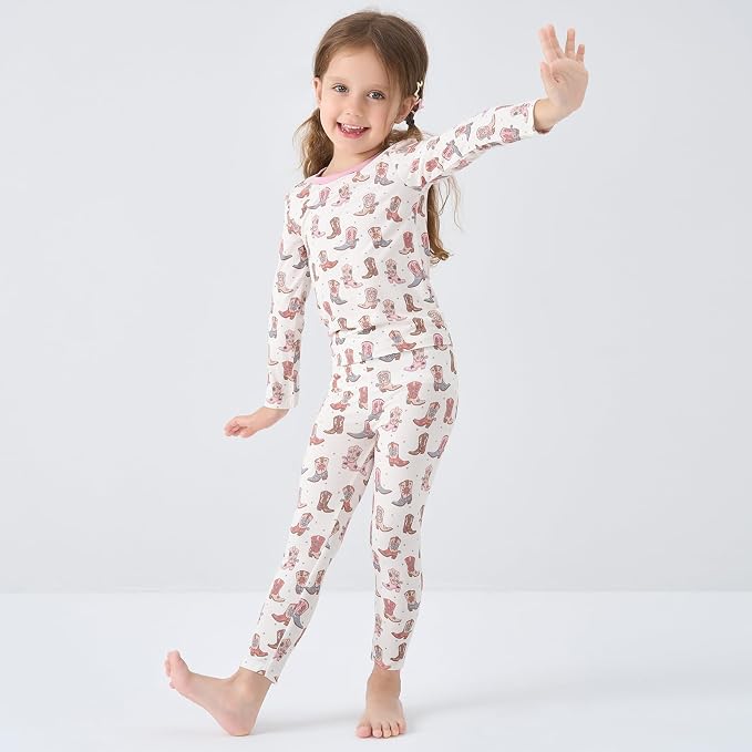 pureborn Baby Toddler Kids Viscose from Bamboo Pajamas Set Pjs 2pcs 18M-8Y - Image 3