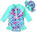 Aalizzwell Baby Girls Long Sleeve One Piece Swimsuit by Aalizzwell
