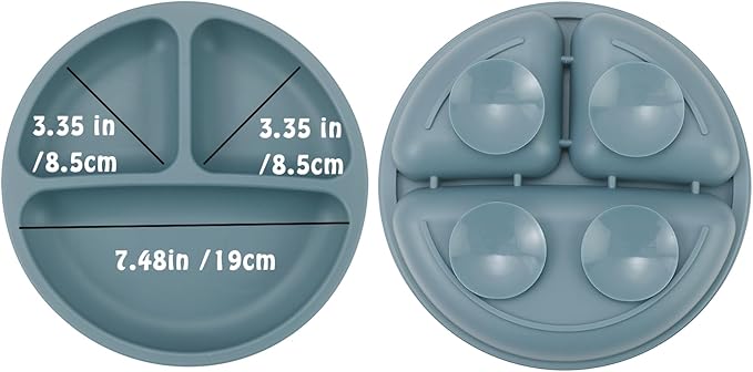 PandaEar Baby Feeding Set, 3 Pack Toddler Plates - Image 4