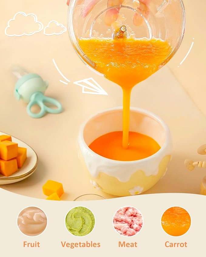 Baby Food Maker, HEYVALUE 13-in-1 Food Processor Set, Baby Puree Blender - Image 5