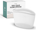 Premium Platinum Silicone Reusable Food Storage Bag 6.3 Cup, Airtight Zip Lock by FIRGI-FirstGift