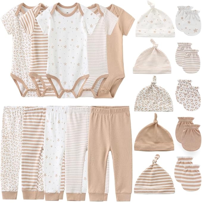 Kiddiezoom Unisex Baby Layette Essentials Giftset Clothing Set 19-Piece by Kiddiezoom