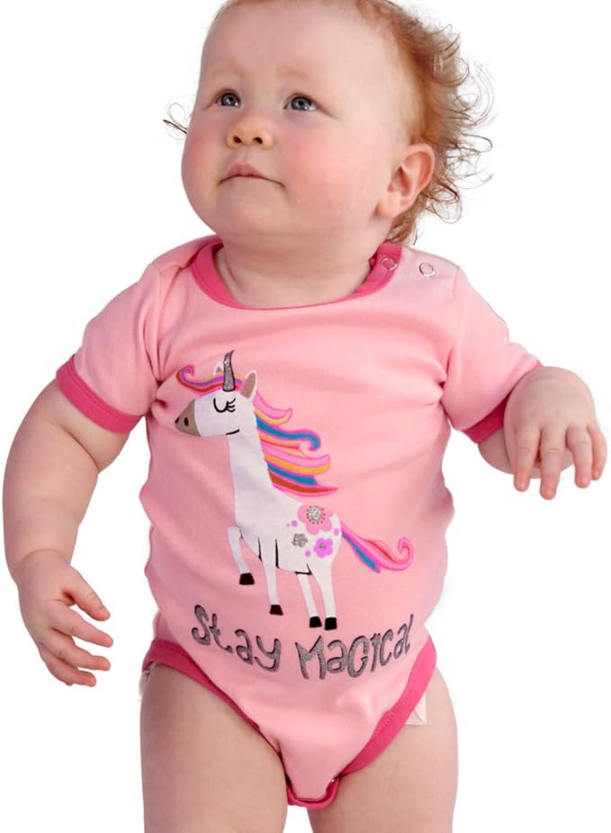 Lazy One Cute Unisex Baby Bodysuit, Cute Animal Designs, 6-18 Months - Image 3