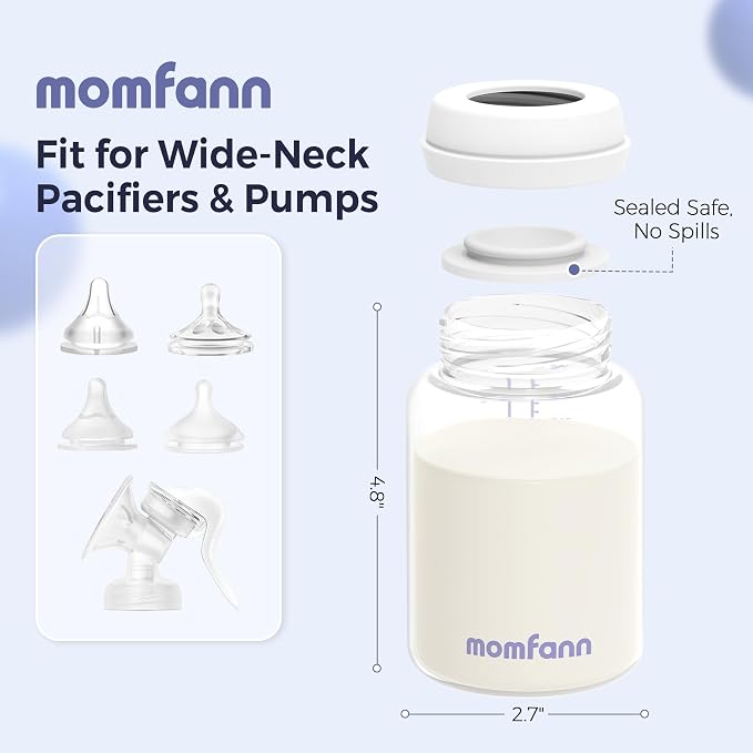 Breastmilk Storage Bottle 4 Pack, 10oz Milk Storage Bottle – Wide-Neck Fit - Image 6