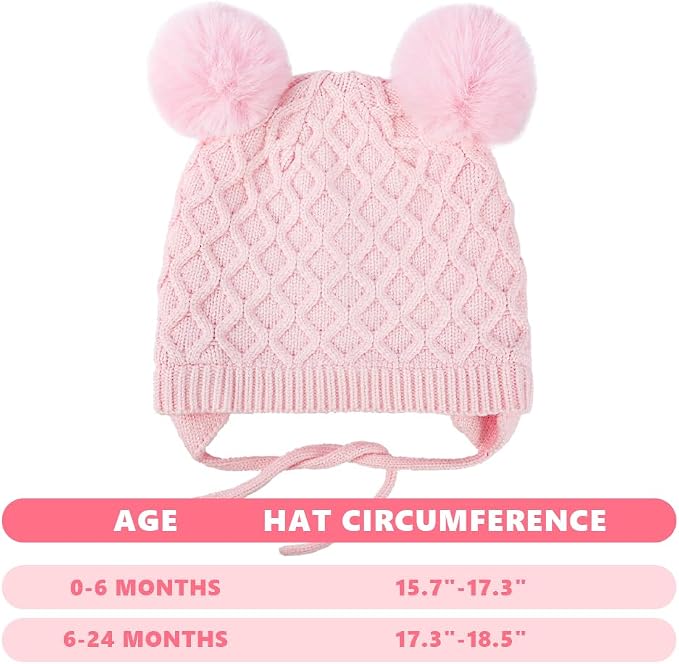 Labeol Baby Hats, Soft Warm Winter Knit Baby Beanie Hat - Image 4