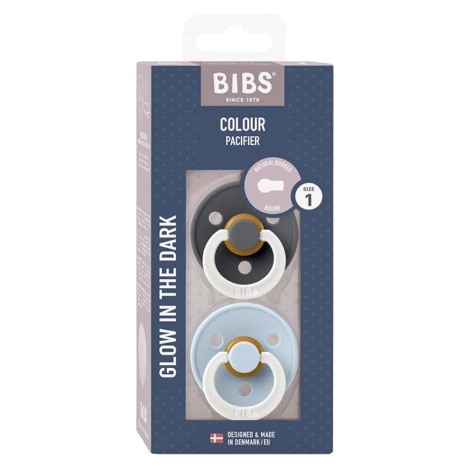 BIBS Pacifiers Colour Collection | Natural Rubber Baby Pacifier | Set of 2 - Image 2