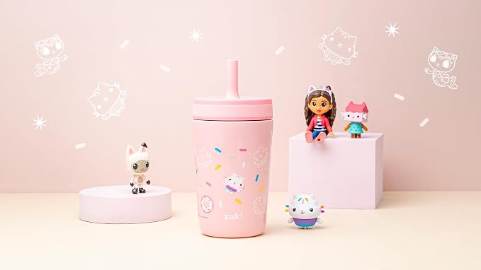 Zak Designs DreamWorks Gabby's Dollhouse Kelso Toddler Cups - Image 9