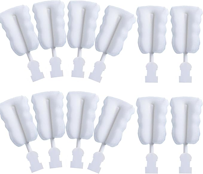Bottle Brush Sponge Replacement Heads 12 Pack Durable Cleaning Brush Head by INVODA