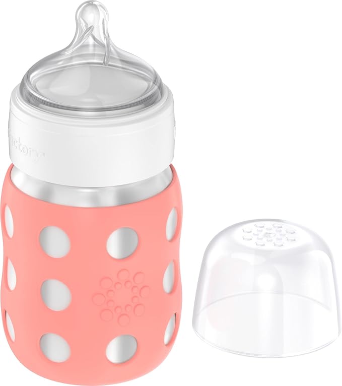 Lifefactory 8-Ounce Stainless-Steel Vacuum-Insulated Wide-Neck Baby Bottle - Image 3