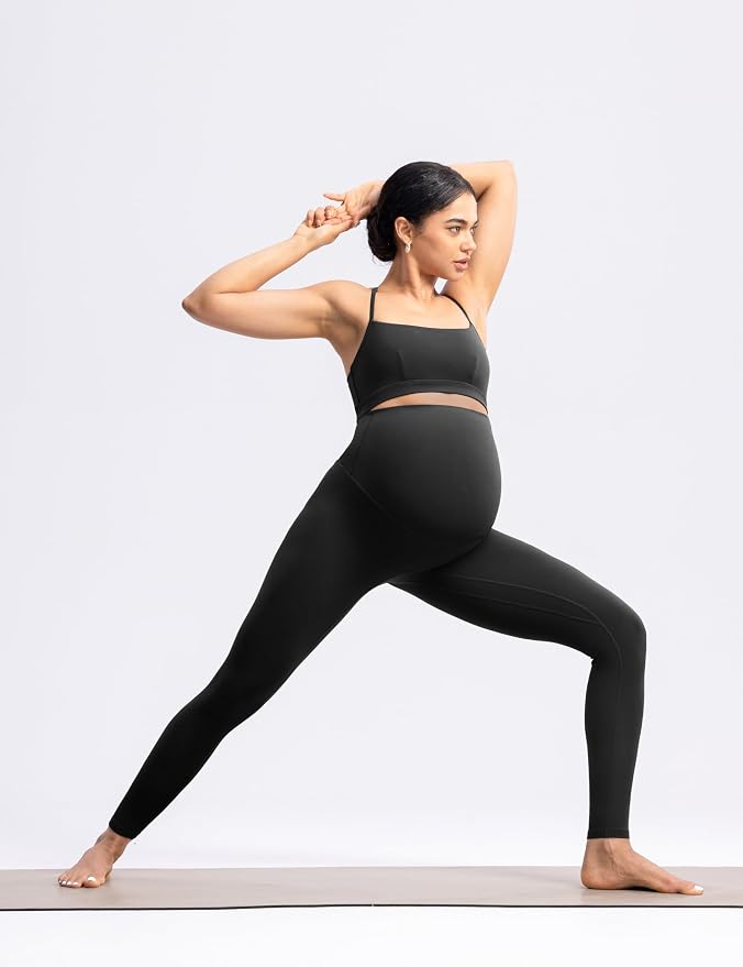 POSHDIVAH Women's Creamluxe Maternity Leggings 25"/28" Over The Belly Pregnancy - Image 7