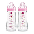 MAM Easy Active Baby Bottles 11oz, Fast Flow Skinsoft Silicone Nipple by MAMBabyUSA
