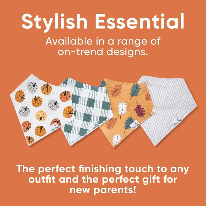 Copper Pearl 4 Pack Soft Cotton Baby Bibs - Image 6