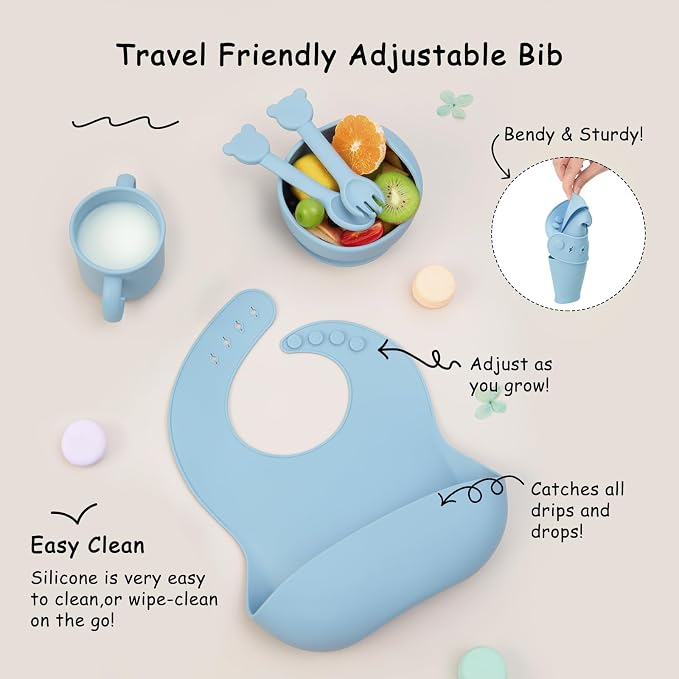 Baby Silicone Feeding Set, Toddler Led Weaning Utensils Sets - Image 6