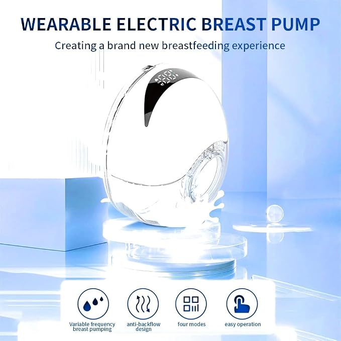 Wearable Electric Breast Pump, Variable Frequency, 4 Modes, Anti-Backflow Design - Image 6