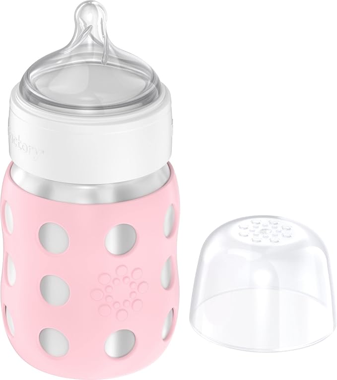 Lifefactory 8-Ounce Stainless-Steel Vacuum-Insulated Wide-Neck Baby Bottle - Image 3