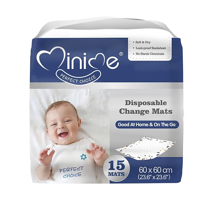 Minime Baby Disposable Changing Pads 23.6 x 23.6 in, Super Soft, Ultra by Minime