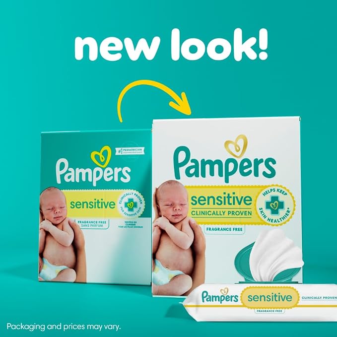 Pampers Baby Wipes, Water Based Wipe, Clinically Proven, Hypoallergenic - Image 12