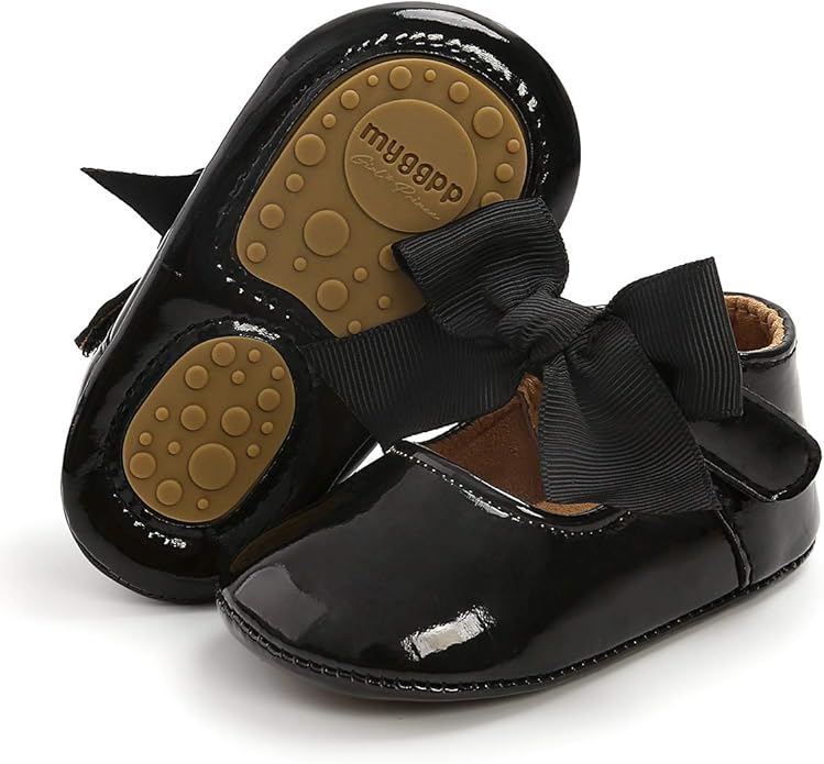 COSANKIM Baby Girls Mary Jane Flats Shoes Anti-Slip Rubber Sole Infant Toddler by COSANKIM