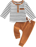 Toddler Baby Boy Clothes Solid Color Long Sleeve Crewneck Sweatshirt Top Casual by MABABY