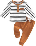 Toddler Baby Boy Clothes Solid Color Long Sleeve Crewneck Sweatshirt Top Casual by MABABY