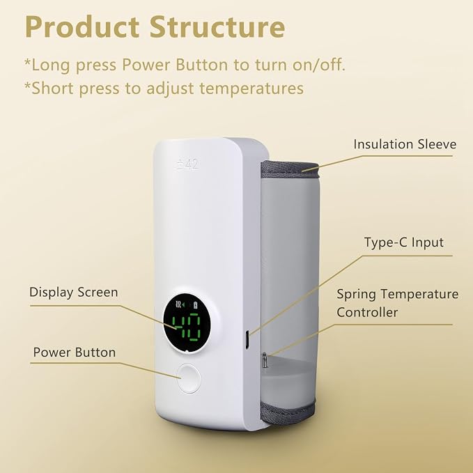 Portable Bottle Warmer for Travel, Instant Heating & Constant Warming, Portable - Image 9