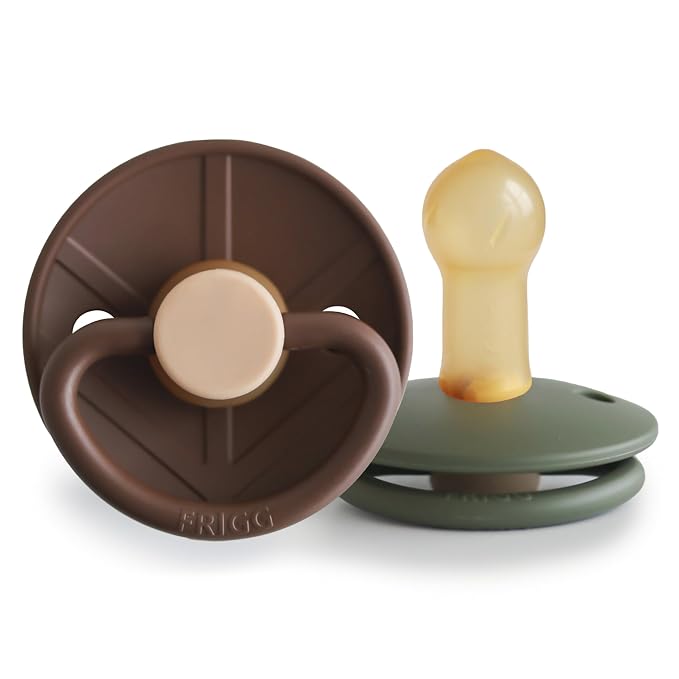 FRIGG Little Viking Natural Rubber Baby Pacifier 2-Pack | Made in Denmark | by mushie