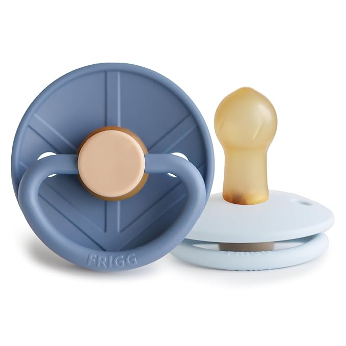 FRIGG Little Viking Natural Rubber Baby Pacifier 2-Pack | Made in Denmark | by mushie