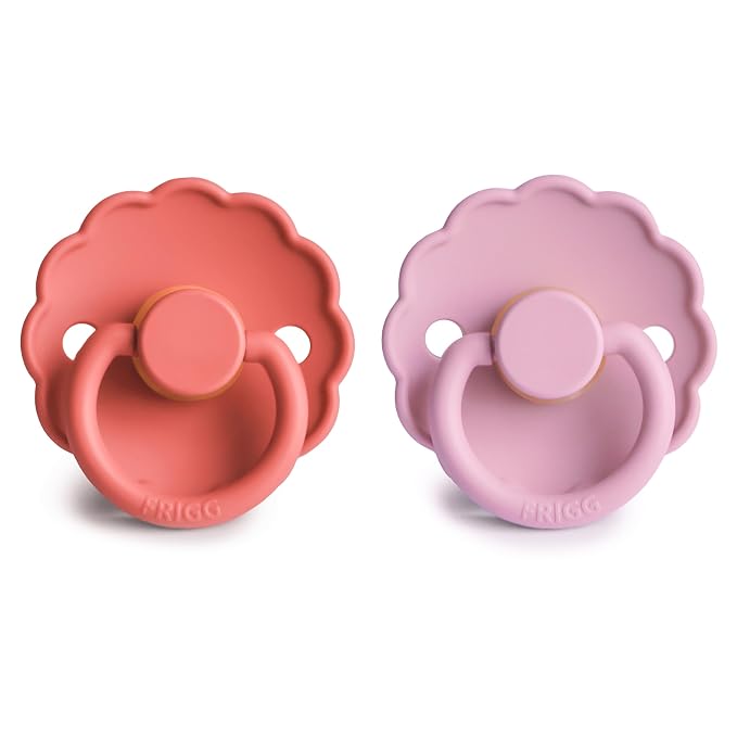 FRIGG Daisy Natural Rubber Baby Pacifier | Made in Denmark | BPA-Free 2-Pack - Image 2
