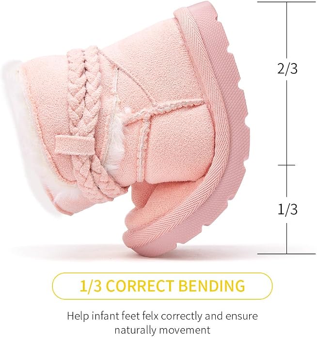 BMCiTYBM Girls Boys Snow Boots Warm Winter Fur Lined Baby Shoes - Image 3
