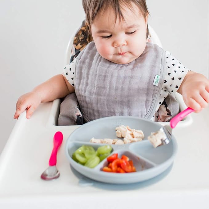 green sprouts Absorbent Organic Cotton Muslin Bibs, 0-12mo Hypoallergenic - Image 6