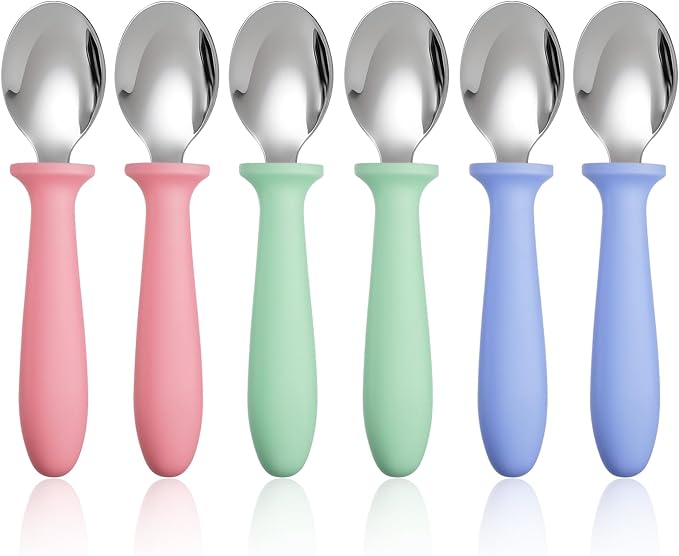 Pimoys 6-Pack Stainless Steel Toddler Spoons Baby & Kids Utensils by PimoysLivingNecessities