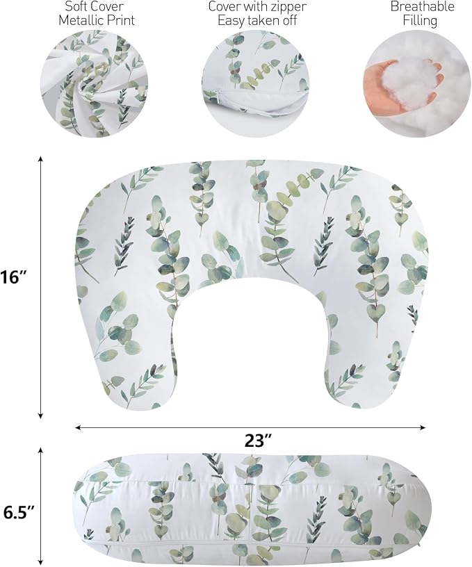 Little Grape Land Nursing Pillow, Upgraded Breast Feeding Pillow - Image 5