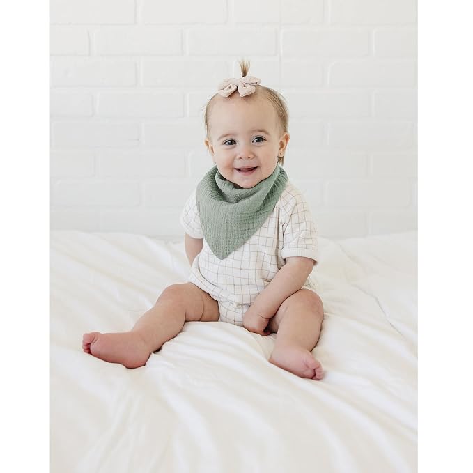 8-Pack Muslin Baby Bandana Drool Bibs – Soft & Absorbent 100% Cotton Teething - Image 3