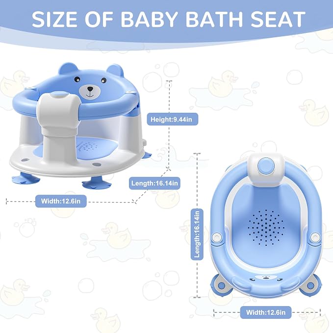 Baby Bath Seat for Babies 6 Months & up, Non-Slip Toddler Bath Seats for Babies - Image 6